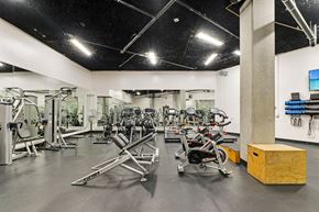 San Francisco apartment for rent - A gym with a variety of equipment including weights and cardio machines.