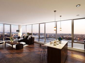 City view from living room