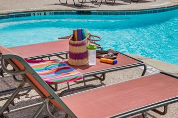 Poolside relaxing area