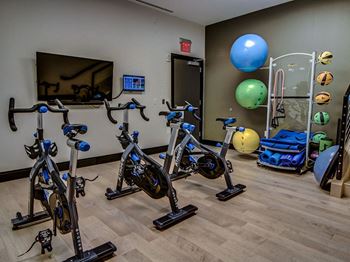 Fitness center with modern equipment
