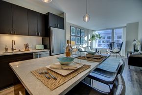 Boston apartment for rent - Gourmet Kitchen With Island at Via Seaport Residences, Boston, 02210