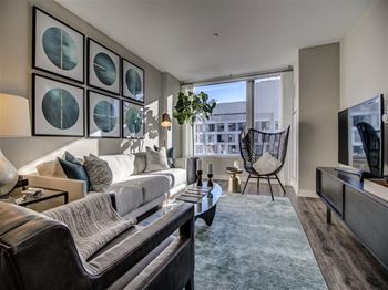 Living room with expansive window