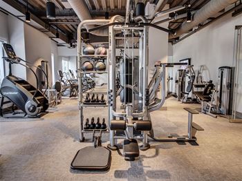 Fitness center with modern equipment