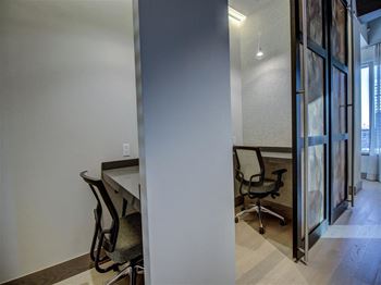 Business center with computers