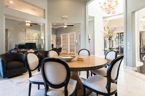 San Antonio apartment for rent - A dining room with a round table and chairs.