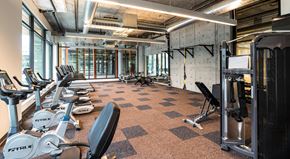 Portland apartment for rent - fitness center at Peloton apartments