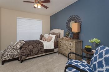 Bedroom with expansive windows