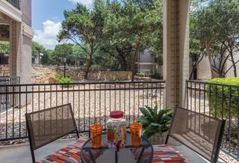 Private balcony with seating
