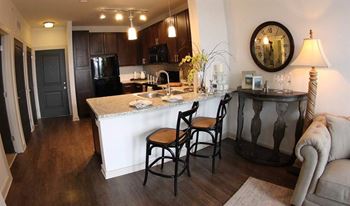 Gourmet kitchen with island