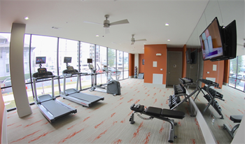 Fitness center with modern equipment