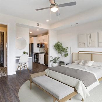 Ceiling fans in living room and bedrooms