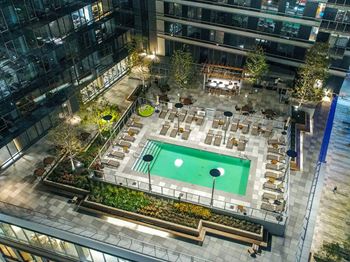 Aerial view of the swimming pool