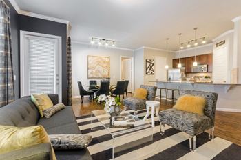 Living room with brown sofas1