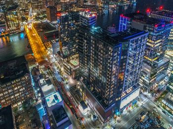 Aerial view of the city