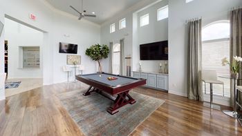 Game room with billiards