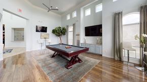 Aubrey apartment for rent - A room with a pool table and a tv.