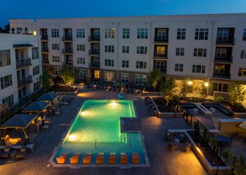 Aerial view of pool