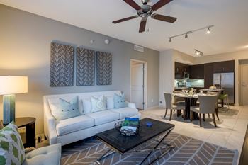Living room with dining area