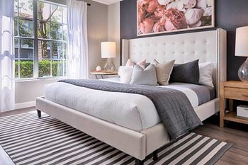 Bedroom with cozy bed