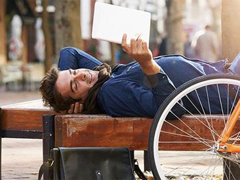 Man on a bench