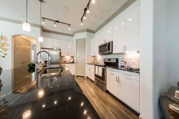 Granite counter tops in kitchen