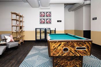 Game room with billiards