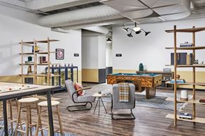 Chicago apartment for rent - The Edison apartments game room with billiards