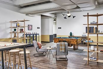 Game room with billiards