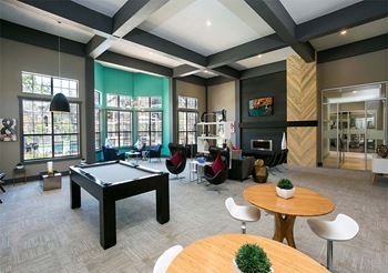 Social area with billiards