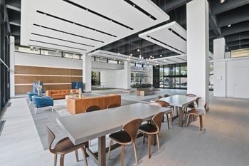 Social lounge with ample comfortable seating and conversation areas