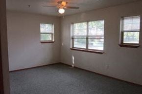 Superior apartment for rent - Image of space with several windows and overhead fan