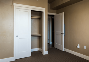 Nampa apartment for rent - Bedroom with open doors and a closet