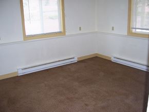 Superior apartment for rent - Image of space with two baseboard heaters and windows