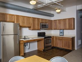 Grand Rapids apartment for rent - Spacious kitchen with appliances at the Lofts at 5 Lyon, in downtown Grand Rapids, MI