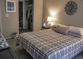 Mt. Morris apartment for rent - a bedroom with a bed and a closet