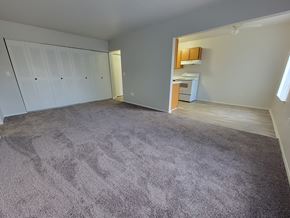 Clinton Twp apartment for rent - Spacious living room and dining room at Garfield Commons Apartments in Clinton Township, MI