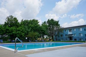 Melvindale apartment for rent - Resort Style Swimming Pool with pool chairs and easy entry, at Gale Gardens Apartments