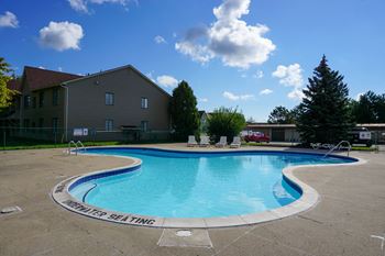 Sparkling outdoor swimming pool