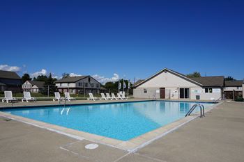 Sparkling outdoor swimming pool