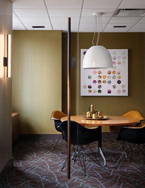 Jersey City apartment for rent - A dining room with a table set for two.