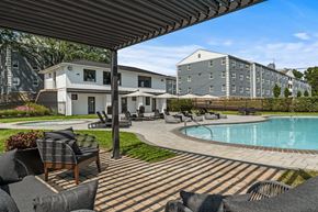 Philadelphia apartment for rent - Pool with lounge chairs at Chestnut Hill Village Apartments, Philadelphia