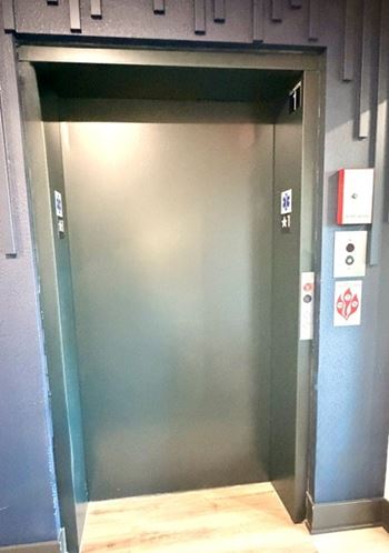 Elevator in each building