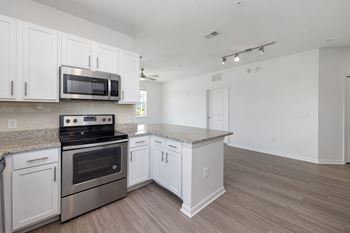 Granite countertops w/ tile backsplash