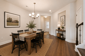 Snellville townhouse for rent - The Dylan Floor Plan welcomes you with an inviting entryway and elegant dining space.
