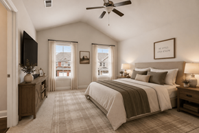 Buford townhouse for rent - Spacious primary suite featuring a luxurious king bed, elegant finishes, and tranquil accents—designed for comfort, relaxation, and everyday retreat.