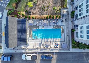 Franklin apartment for rent - Aerial view of the pool at The Row at Franklin townhomes.