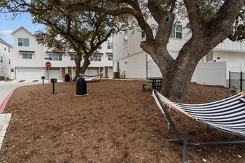 Courtyard with mature trees