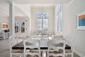 Dacula townhouse for rent - A dining room with a table and chairs.