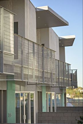 Phoenix townhouse for rent - a view of the side of a building with a balcony at Novella Arcadia, Phoenix Arizona