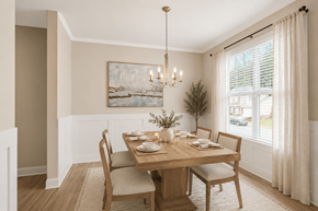 Loganville apartment for rent - Elegant dining area bathed in natural light.